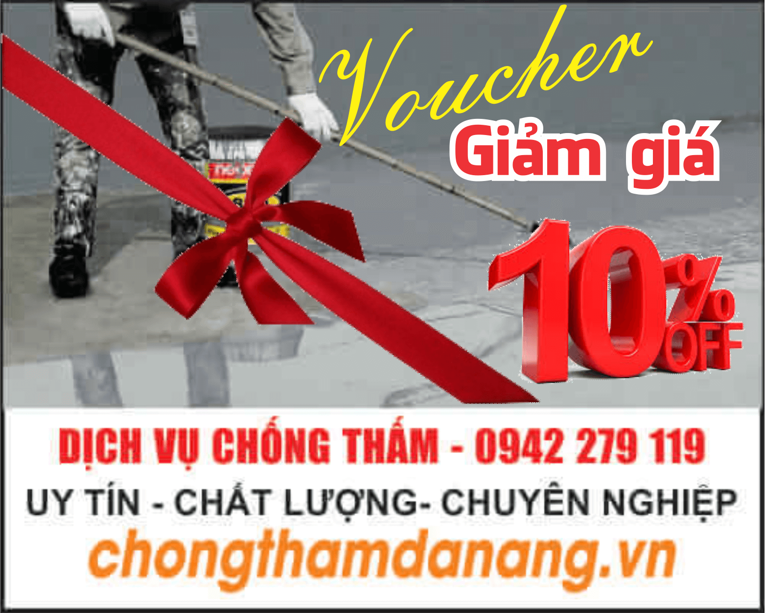 Dịch vụ thi công chống thấm tại Đà Nẵng - Voucher Giảm Giá 10%